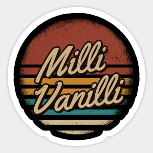Milli Vanilli Retro Style Sticker